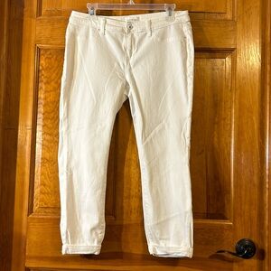 Lila Ryan White Cropped Cuffed Jeans Size 30P-EUC